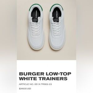 Burger Low-Top Men’s White/Green Trainers